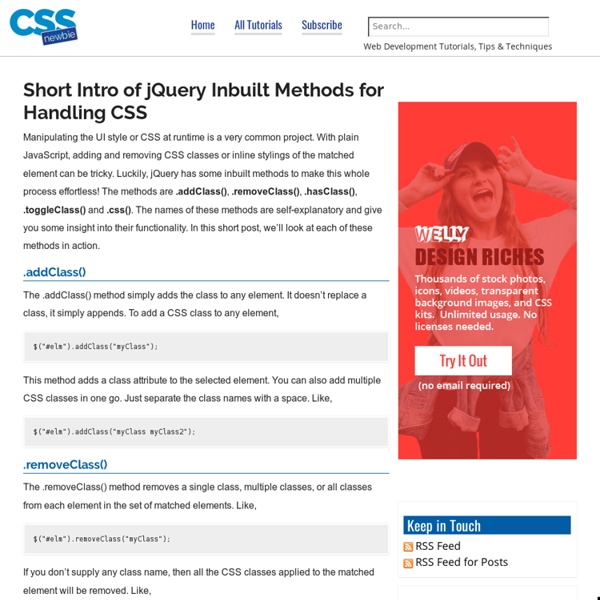 CSS Newbie - Learn HTML, CSS and jQuery with Tutorials, Tips and Reference Articles