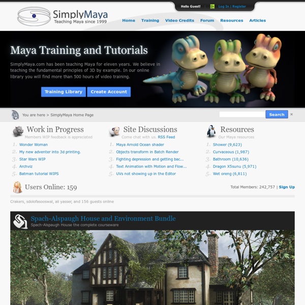 Maya Tutorials, Maya 3D Training, Home of the SimplyMaya Community