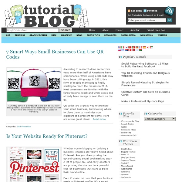 Tutorials for Wordpress, Photoshop, Web Design and More