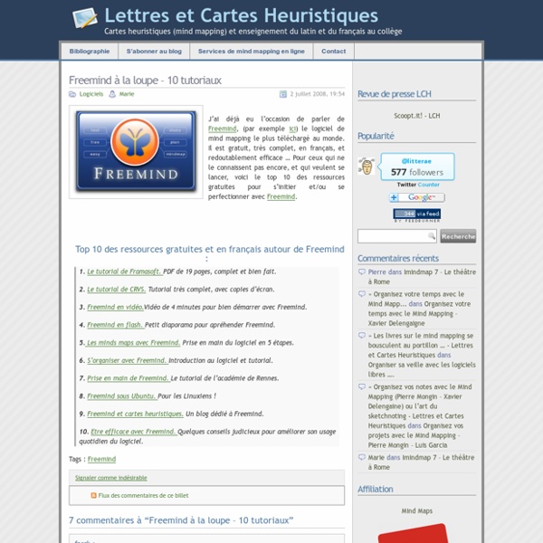 » Freemind à la loupe – 10 tutoriaux - Lettres et Cartes Heuristiques