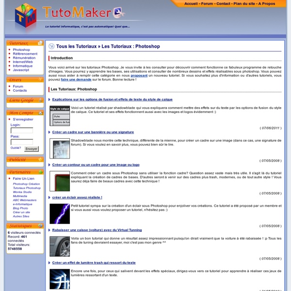 Tutoriaux Photoshop