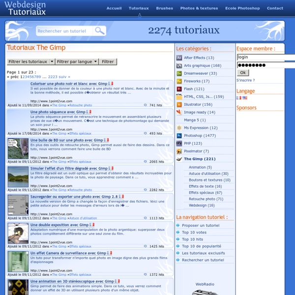 Tutoriaux The Gimp