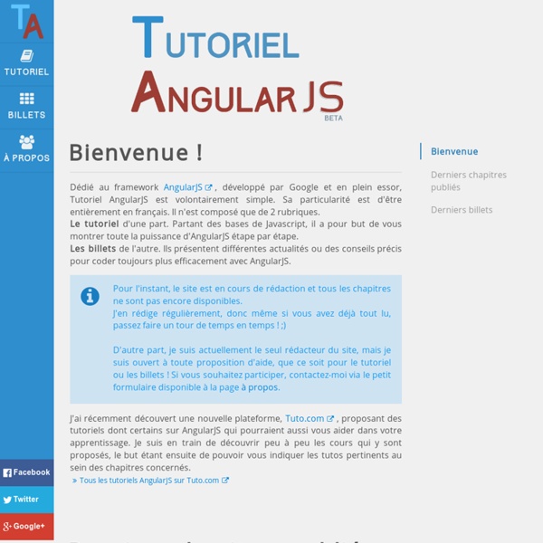 Tutoriel AngularJS