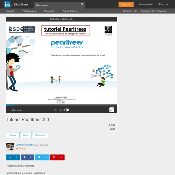 Tutoriel Pearltrees 2.0