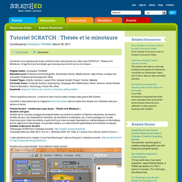 Tutoriel SCRATCH : Thésée et le minotaure
