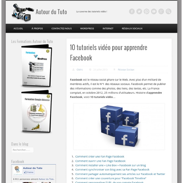 10 tutoriels vidéo pour apprendre Facebook