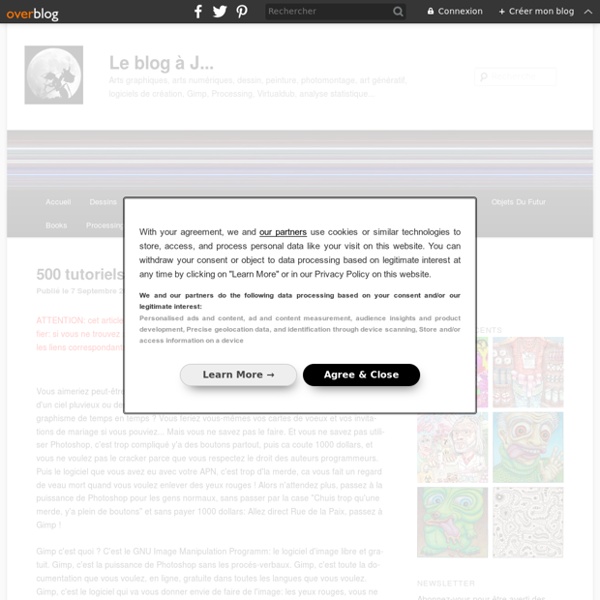 500 tutoriels pour GIMP en français