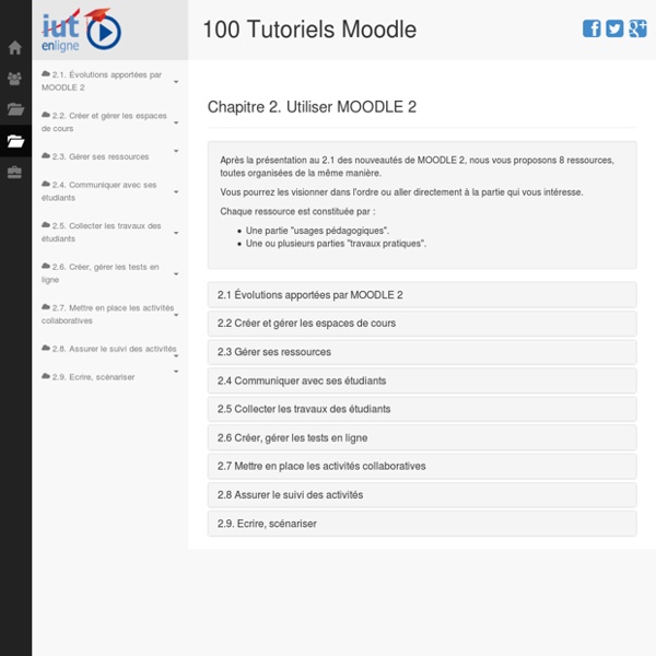 100 tutoriels vidéos pour Moodle