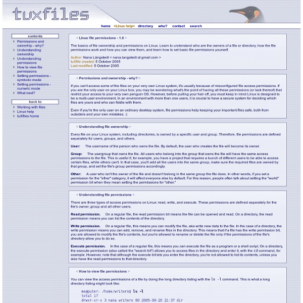 Linux file permissions