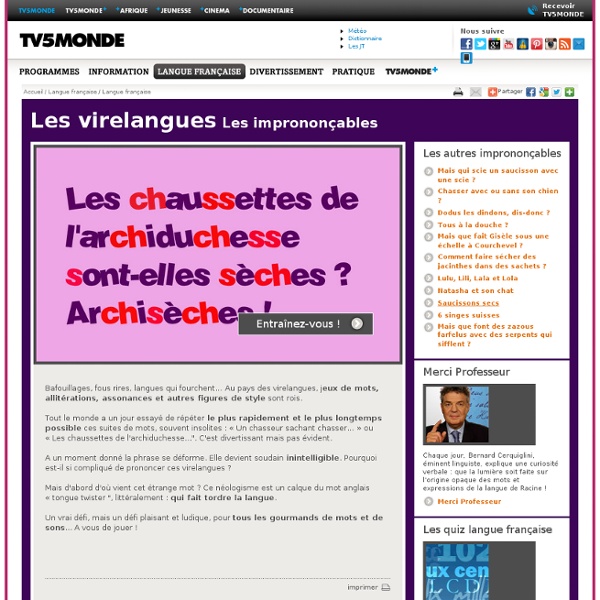 TV5MONDE- Les virelangues