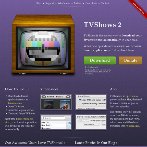 TVShows 2 - Download your TV shows automatically