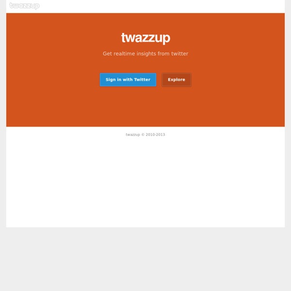 Twazzup - twitter real-time monitoring and analytics