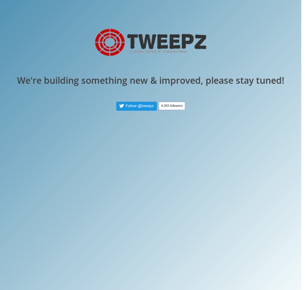Tweepz.com - search, find and discover interesting people on twitter