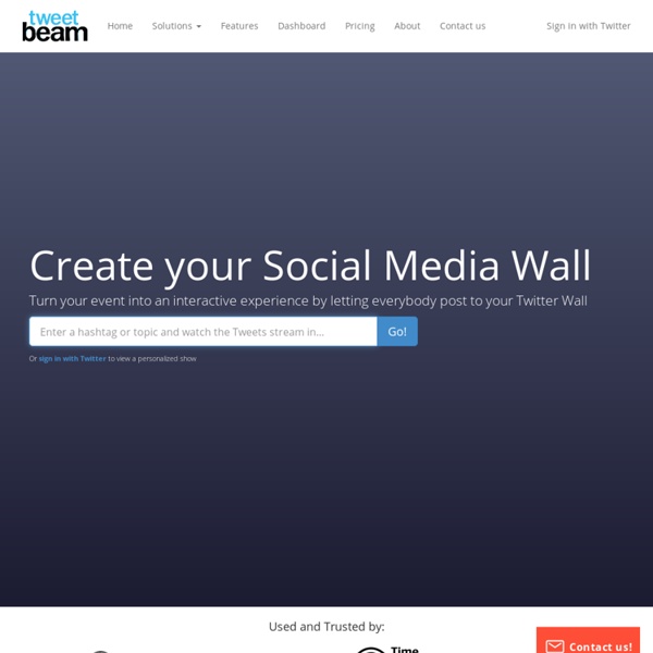 TweetBeam Twitter Wall - Visualize Twitter and Instagram