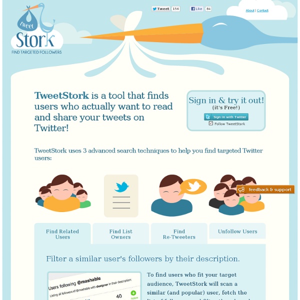 TweetStork - Find Targeted Twitter Followers