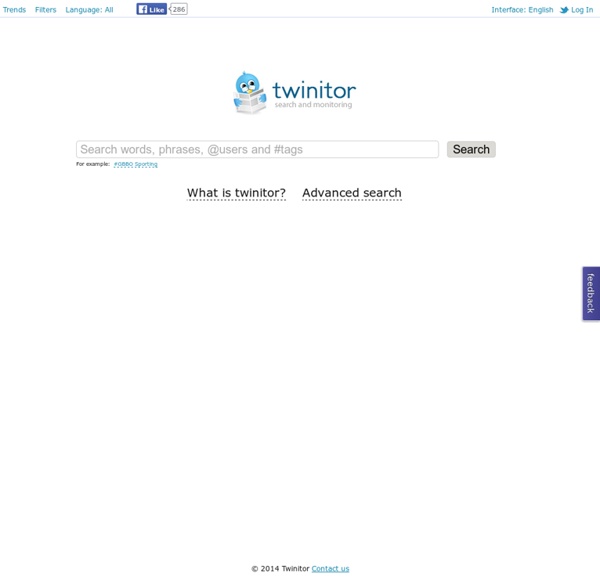 Twinitor: twitter search and monitoring.