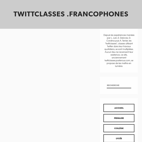 Twittclasses .francophones