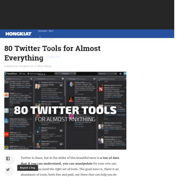 80 Twitter Tools for Almost Everything - Hongkiat
