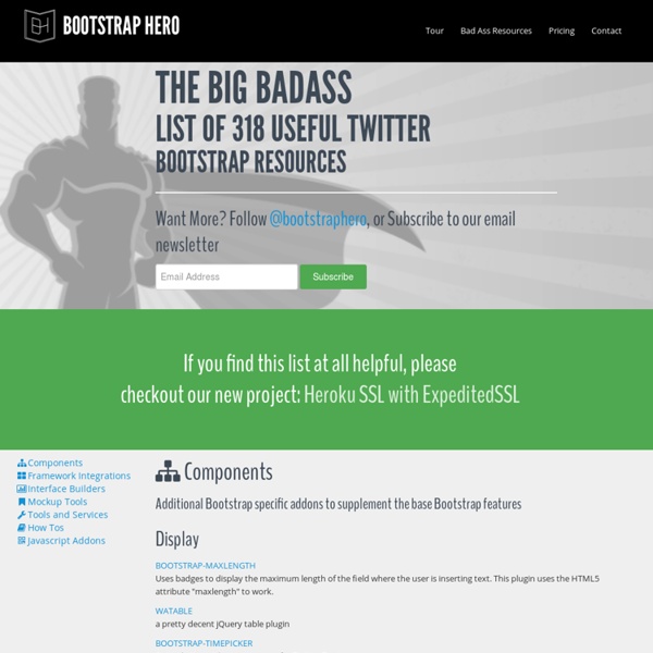 The Big Badass List of Twitter Bootstrap Resources