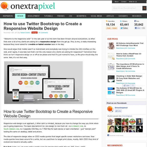 How to use Twitter Bootstrap to Create a Responsive Website Design