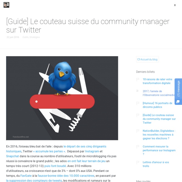 Guide Twitter : le couteau suisse du community manager