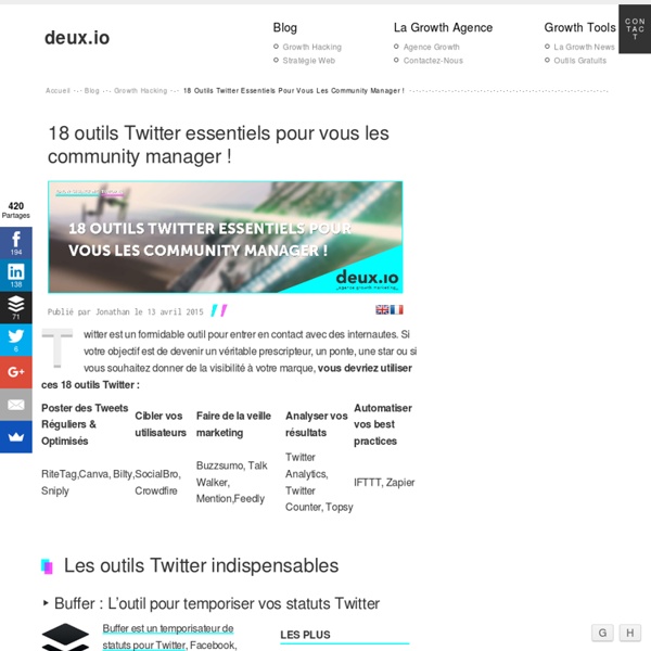 18 outils Twitter essentiels au community manager
