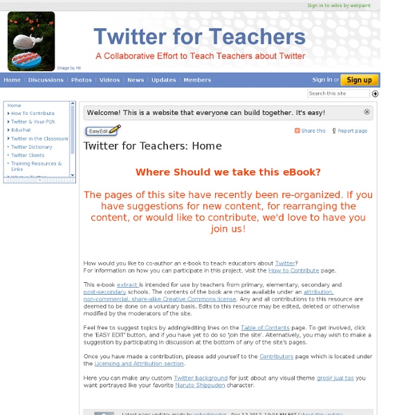 Twitter for Teachers: Home - Twitter for Teachers