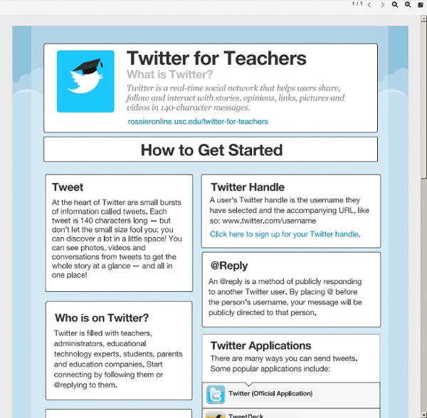 Rossieronline.usc.edu/wp-content/uploads/2012/07/twitter-for-teachers.pdf