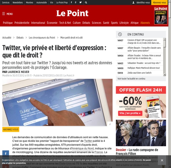 Twitter, vie privée et liberté d'expression : que dit le droit ?