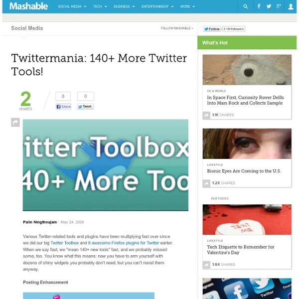 Twittermania: 140+ More Twitter Tools!