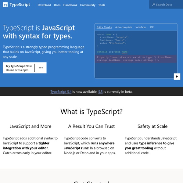 TypeScript - JavaScript that scales.