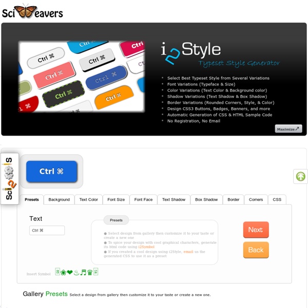 Free Online CSS3 Typeset Style Generator
