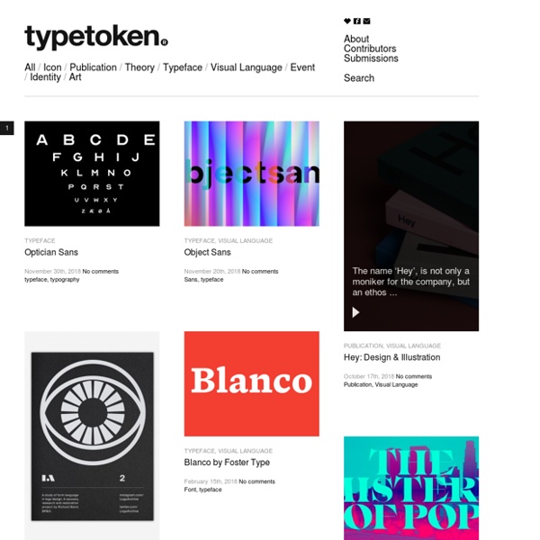 Showcasing & discussing the world of typography, icons and visual language