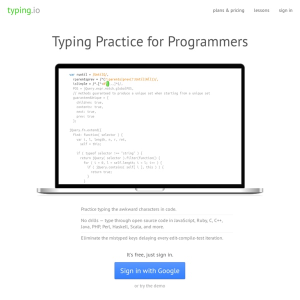 Typing Practice for Programmers