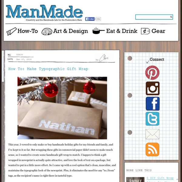 Crafts for Men « Keywords: paper, craft, design, gift