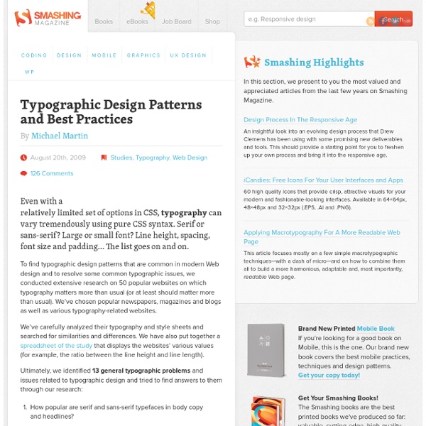 Typographic Design Patterns and Best Practices - Smashing Magazine