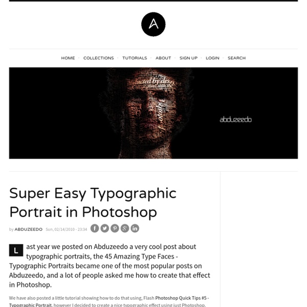 Super Easy Typographic Portrait in Photoshop