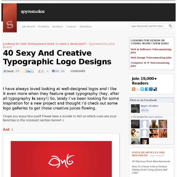 40 Sexy And Creative Typographic Logo Designs