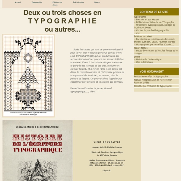 Typographie : deux ou trois choses