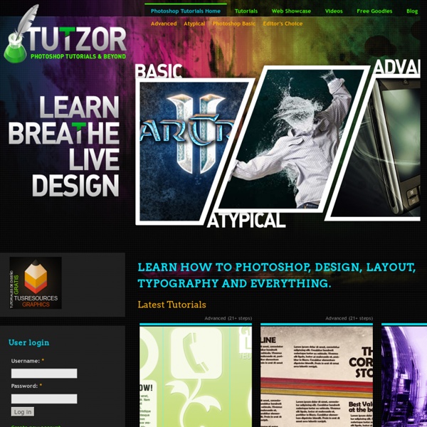 Learn how to photoshop, design, layout, typography and everything.