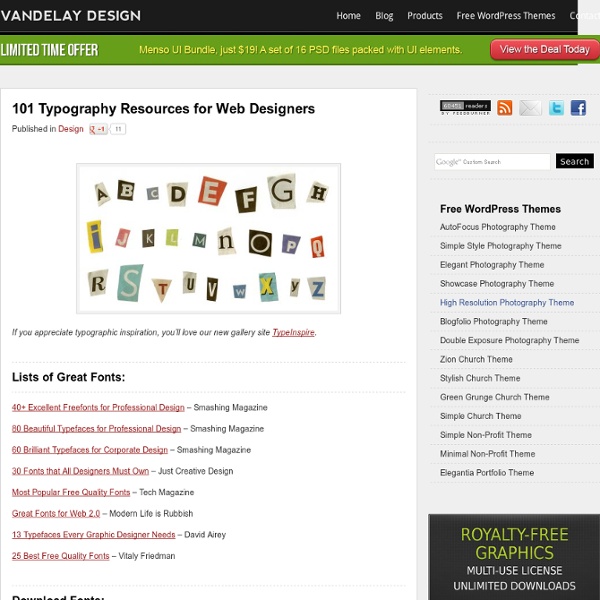 101 Typography Resources for Web Designers