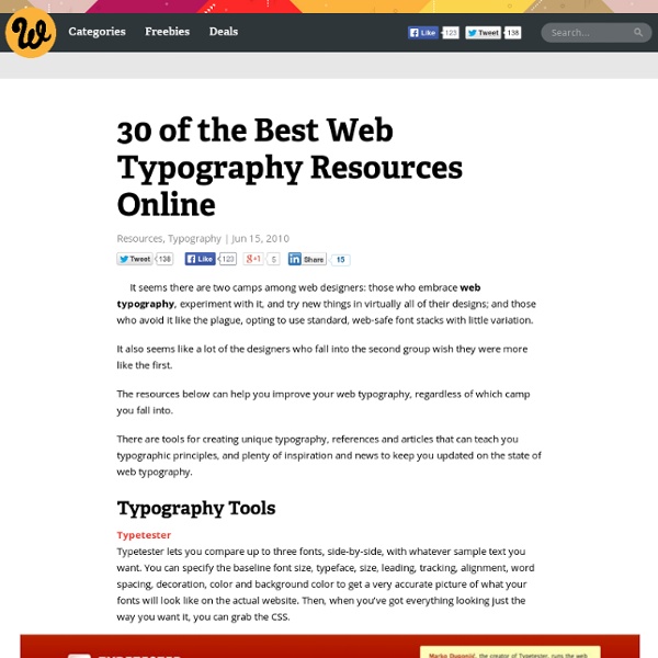 30 of the Best Web Typography Resources Online