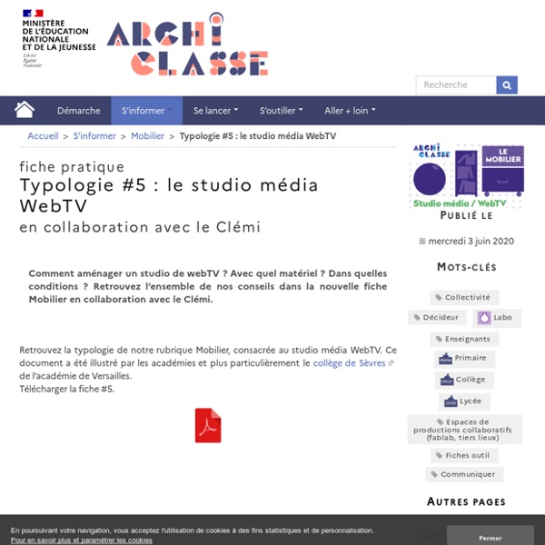 Typologie #5 : le studio média WebTV