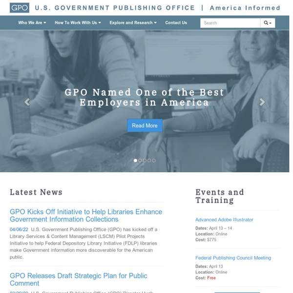 U.S. Government Printing Office Home Page