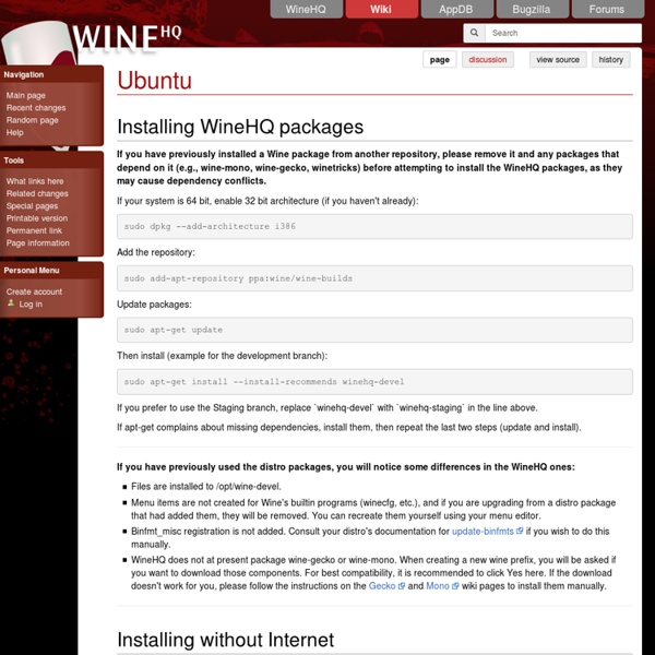 Installing the latest Wine on Ubuntu - Minefield