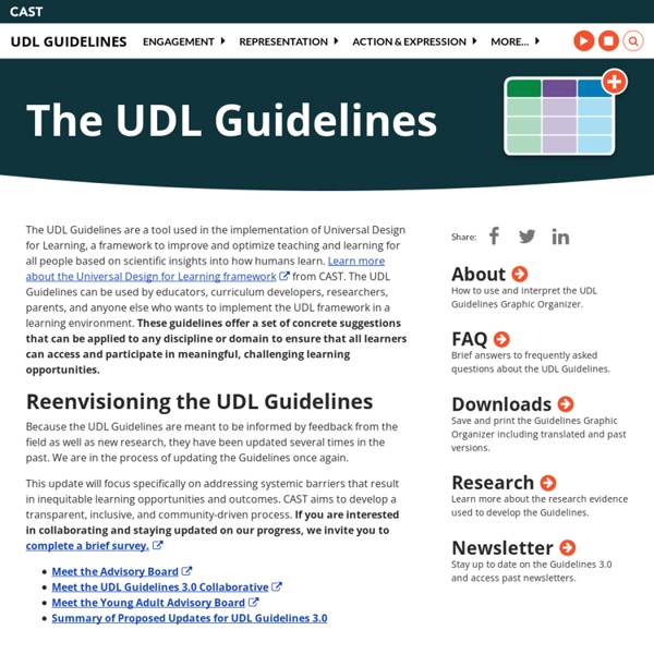 UDL: The UDL Guidelines