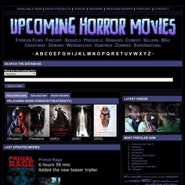 Your upcoming horror movies resource since June 24th '99