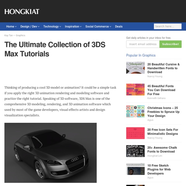 The Ultimate Collection of 3DS Max Tutorials