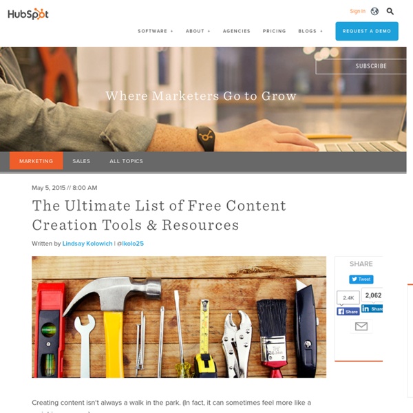 The Ultimate List of Free Content Creation Tools & Resources