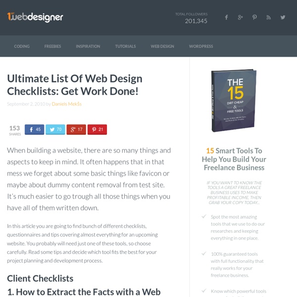 Ultimate List Of Web Design Checklists: Get Work Done!